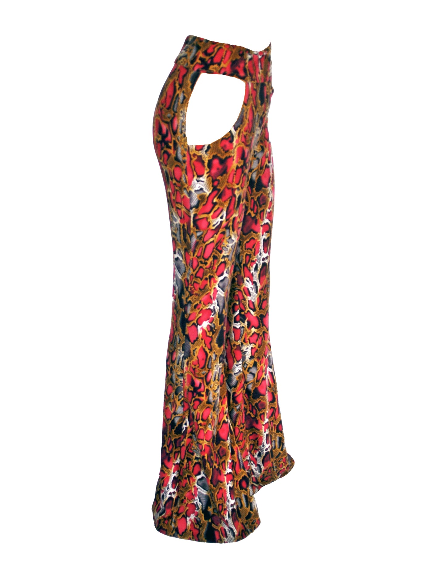 SnakeSkin Cutout Bell Bottoms