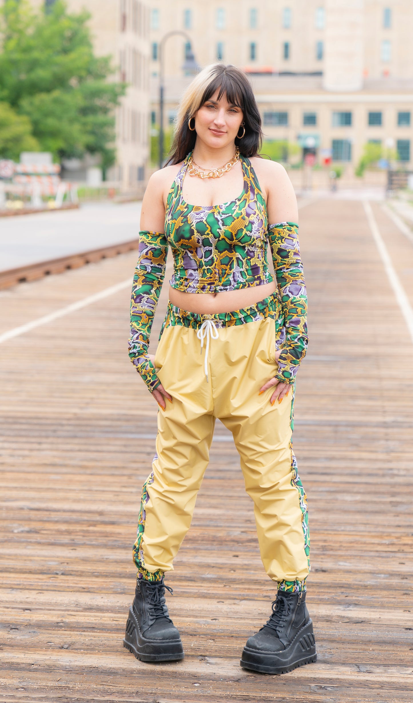 SnakeSkin Track Pants